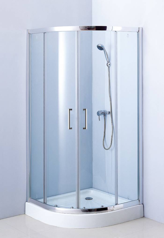 Kwartronde cabine met schuifdeur 100