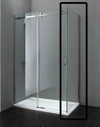 Zijwand tbv  douchecabine schuifdeur 80