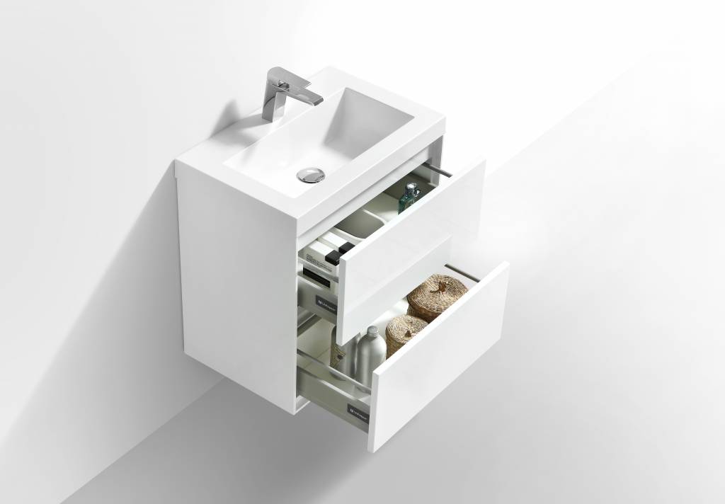 Badmeubel Compact Greeploos 60 Hoogglans Wit