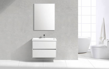 Badmeubel Compact Greeploos 80 Hoogglans Wit