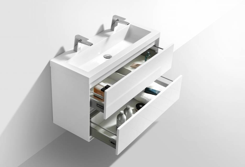 Badmeubel Compact Greeploos 100 Hoogglans Wit