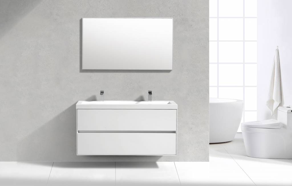 Badmeubel Compact Greeploos 120 Hoogglans Wit