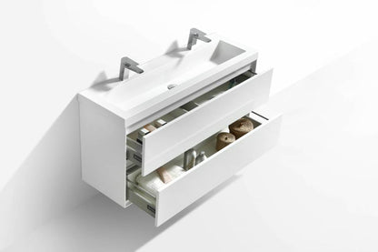 Badmeubel Compact Greeploos 120 Hoogglans Wit