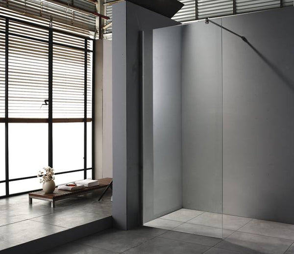 inloopdouchewand 90x200 cm - 8mm NANO glas met profiel