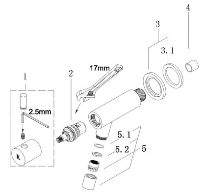 Amador fonteinkraan met muurbevestiging 1/2'' mat zwart