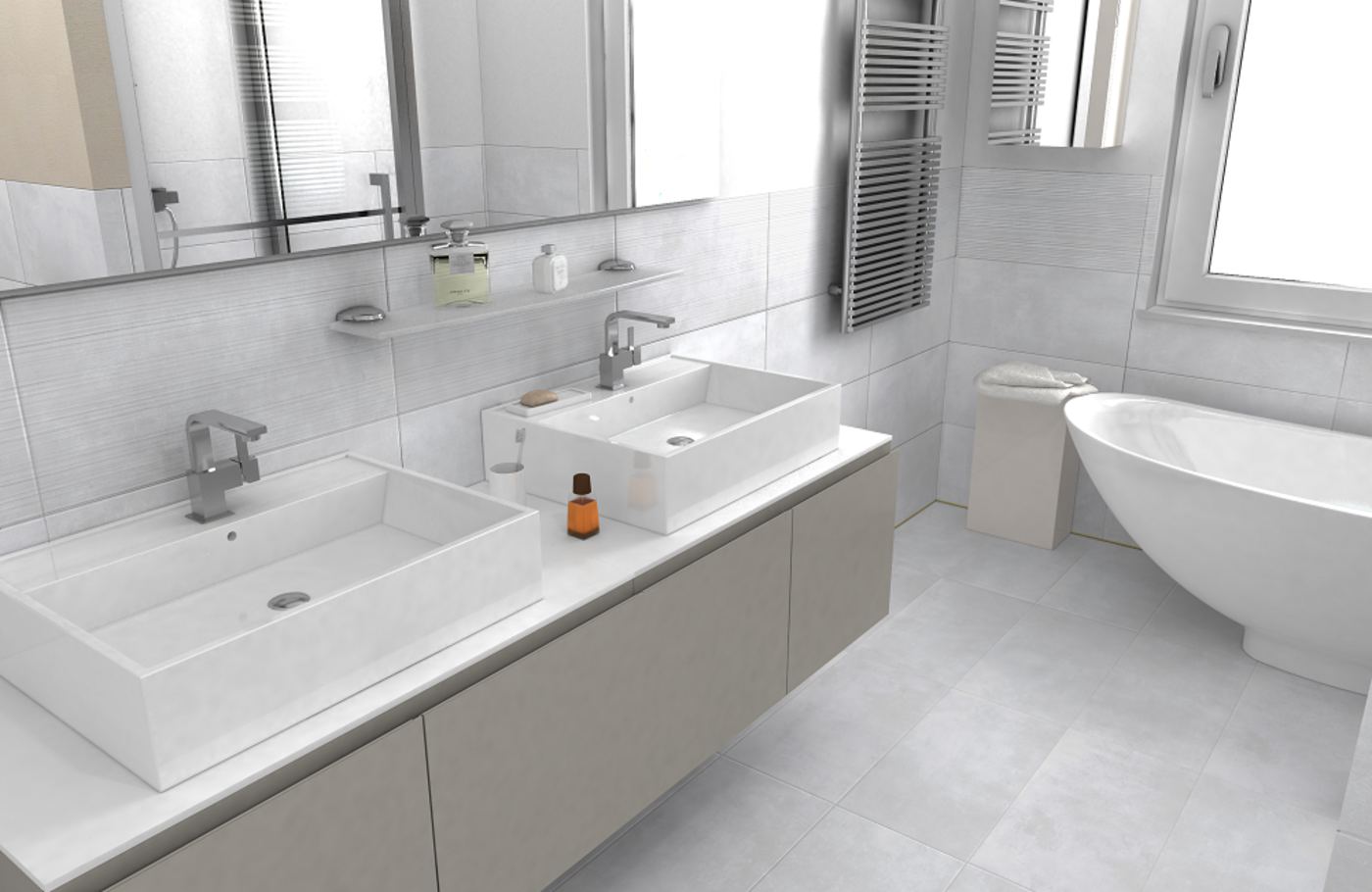 Loft White 30x60 rett vloertegels / wandtegels