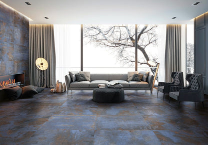 Flatiron Blue 60x60 rett vloertegels / wandtegels