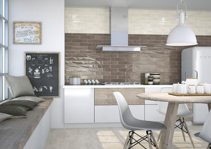 Wandtegel Opal Moka glans 7,5x30