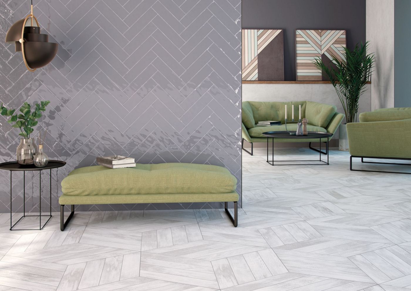 Colonial Grey glans 7,5x30 wandtegels