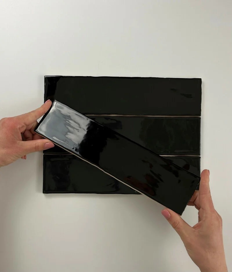 Colonial Black glans 7,5x30 wandtegels