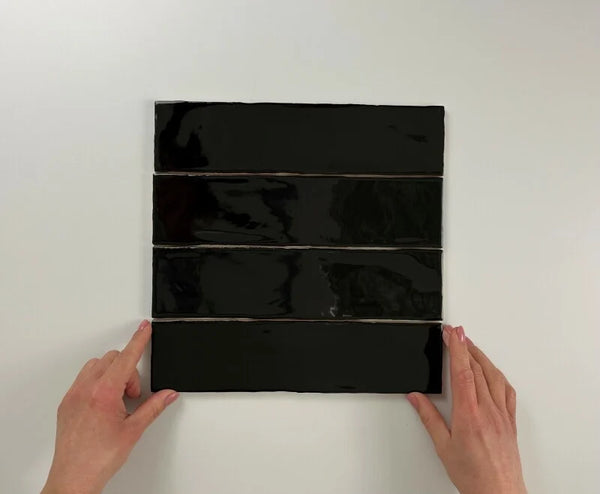 Colonial Black glans 7,5x30 wandtegels