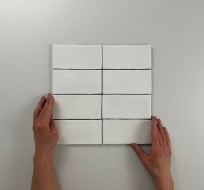 Atlas White Brillo 7,5x15 wandtegels