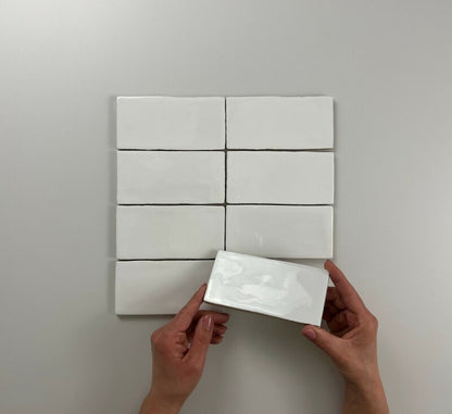 Atlas White Brillo 7,5x15 wandtegels