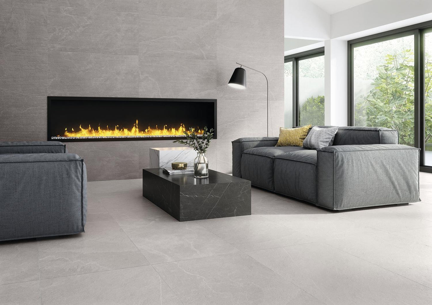 Wandtegel Overland Greige Groove 60x120 rett