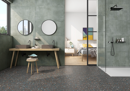 Vloertegel Gobi Nero 90x90 rett