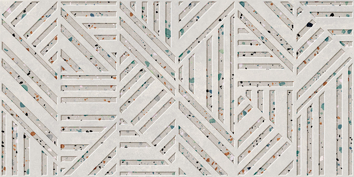 Wandtegel Gobi Bianco relieve 60x120 rett