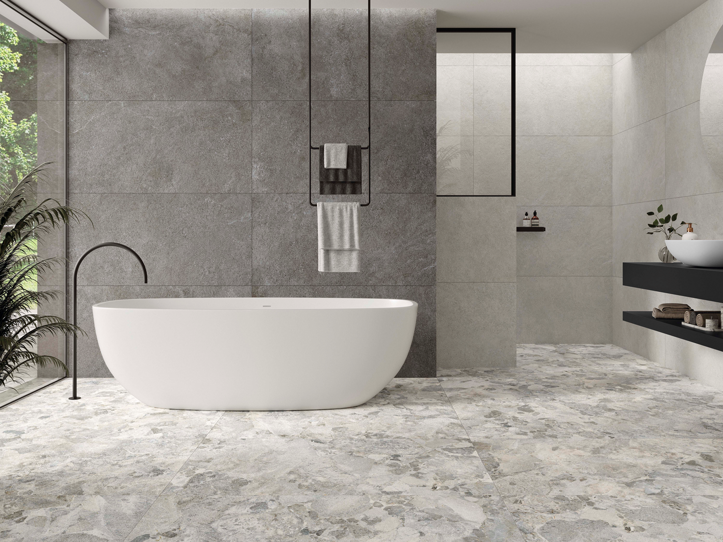 Vloertegel Larocca Grey mat 60x120 rett