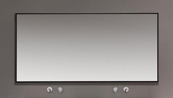 Reno omlijsting aluminium zwart spiegel 100x60