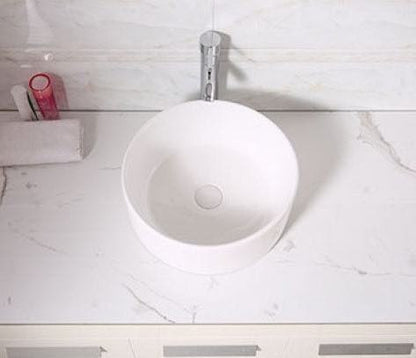 Waskom Opbouw Lorens Cilinder 40x40x15cm Wit