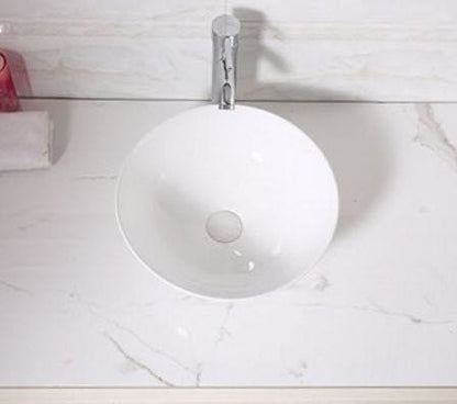 Waskom Opbouw Lorens Rond 40x40x13.5cm Wit