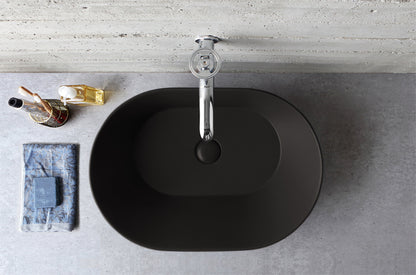 Mees Design Opbouw Waskom Ovaal Mat Zwart