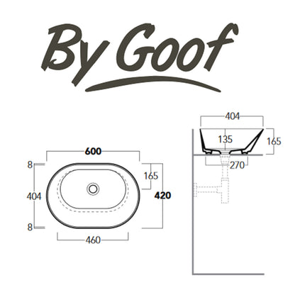 Mees Design Opbouw Waskom Ovaal Mat Wit