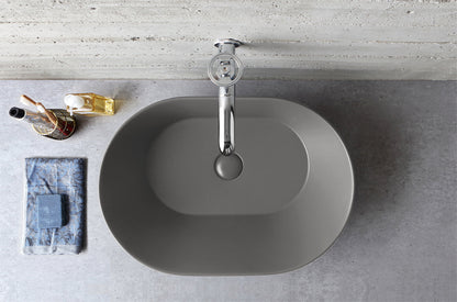 Mees Design Opbouw Waskom Ovaal Mat Grijs