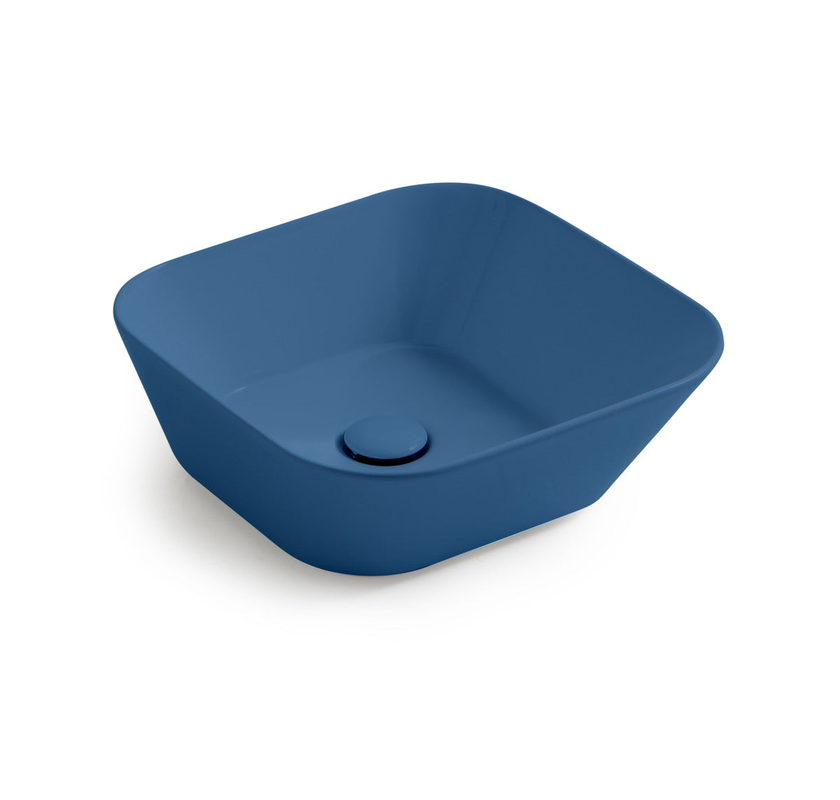 Mees Design Opbouw Waskom Vierkant Mat Blauw