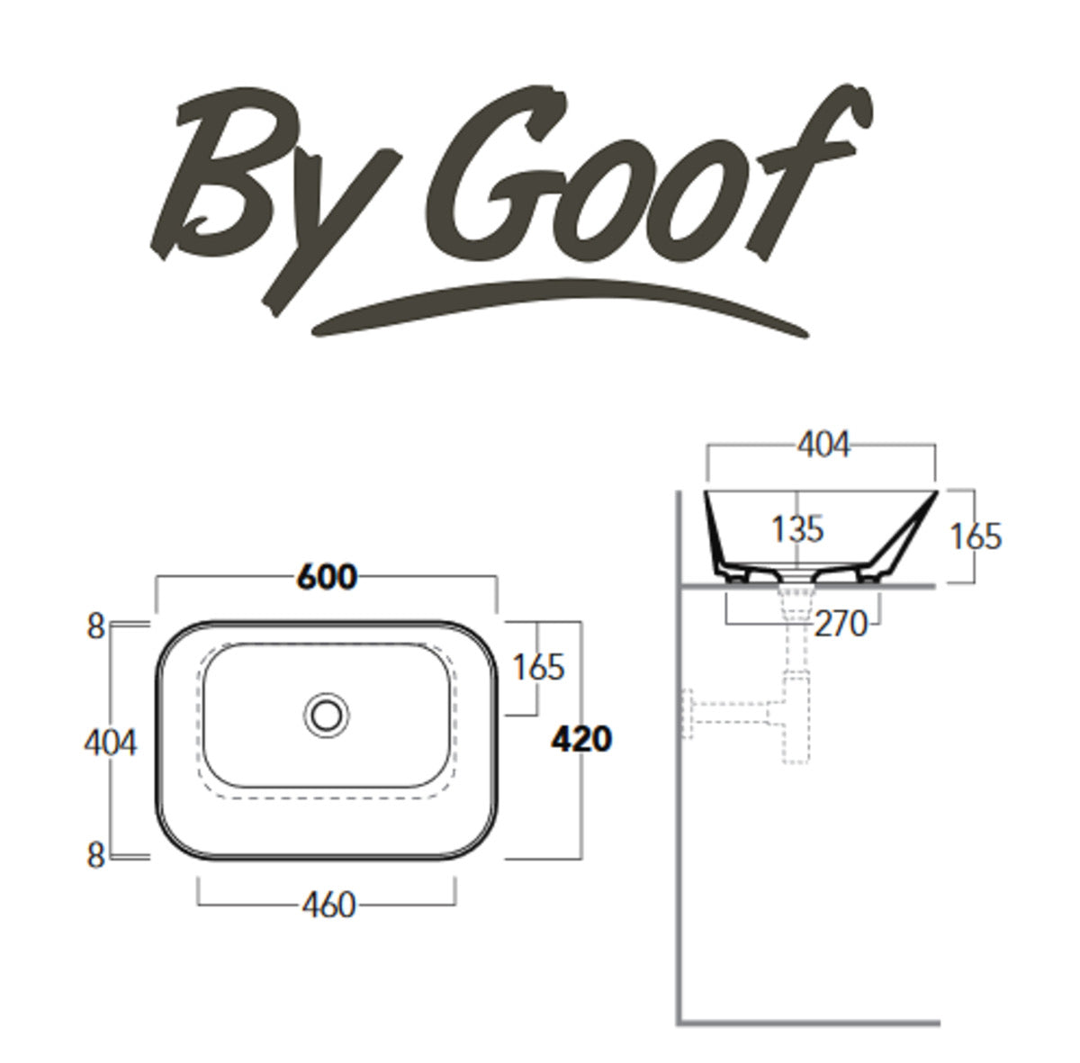 Mees Design Opbouw Waskom Rechthoek Mat Blauw