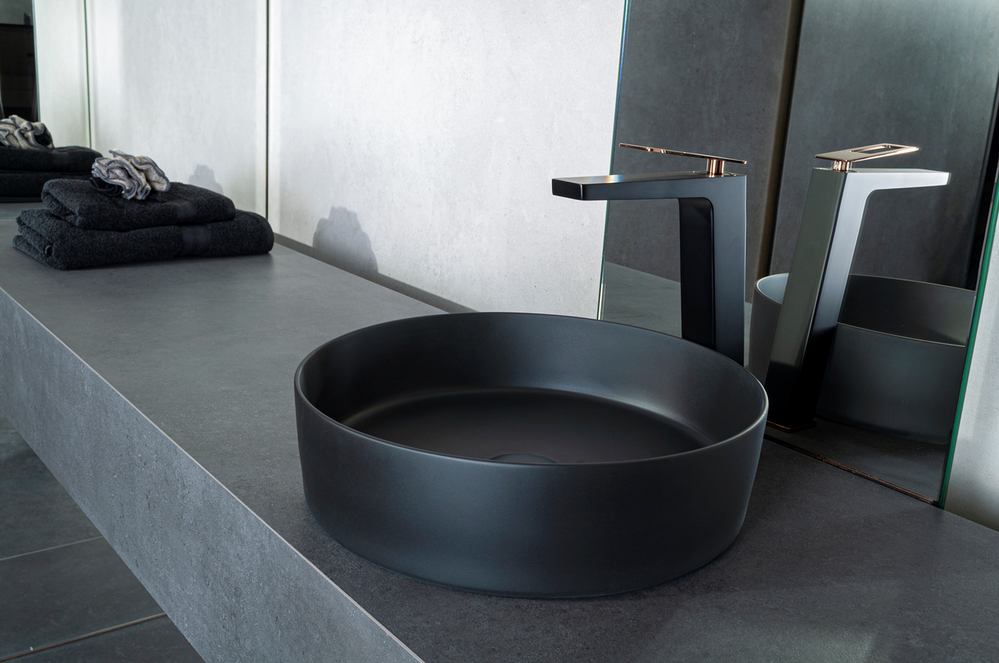 Waskom Tess 39x39x10,8 cm - antraciet