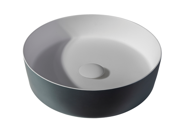 Waskom Tess 39x39x10,8 cm - antraciet EXT