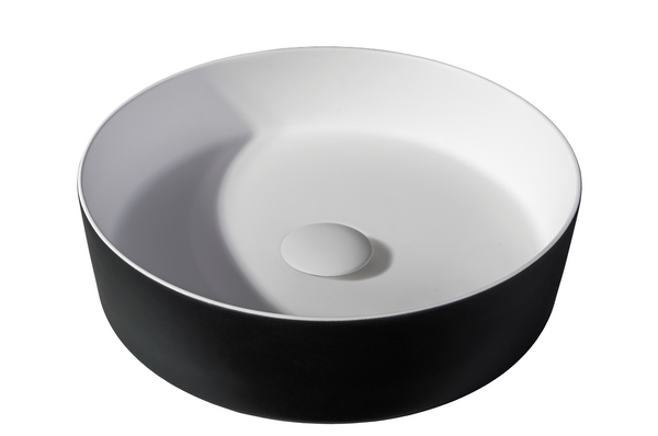 Waskom Tess 39x39x10,8 cm - zwart EXT