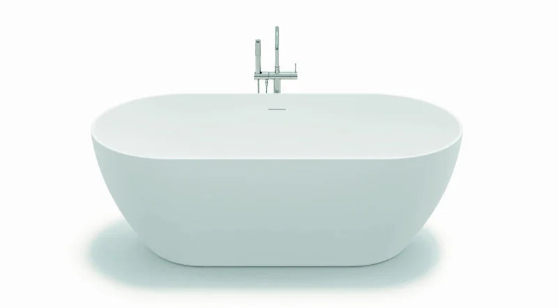 By Goof - Vrijstaand bad Sem wit mat 170x80cm met afvoer en waste