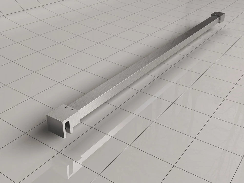 Less inloopdouche 100 x 200 cm nano helder glas/geborsteld staal Wiesbaden