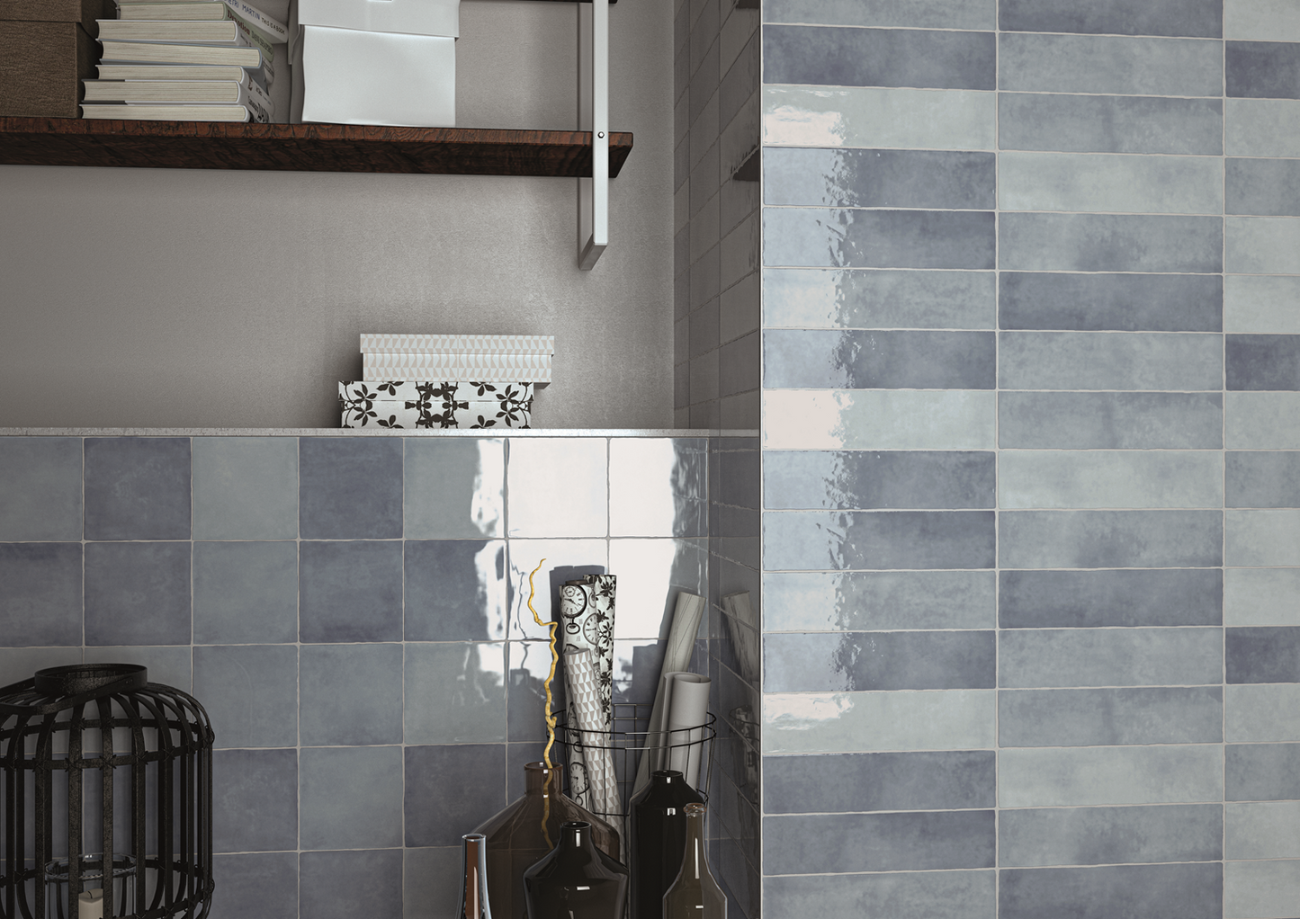 Moos Sky glans handvorm 13x13