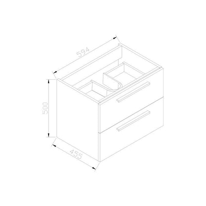 Badmeubel aktieset DL 60 Kentucky oak zonder spiegel