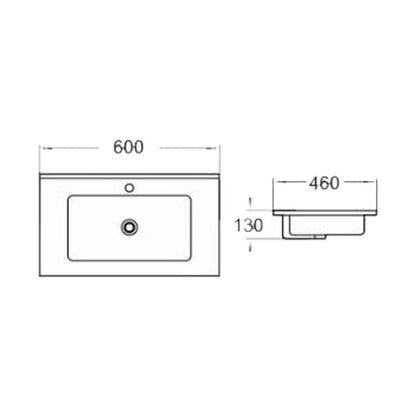 Badmeubel aktieset DL 60 mat wit zonder spiegel