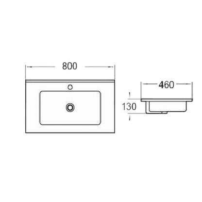 Badmeubel aktieset DL 80 Kentucky oak zonder spiegel