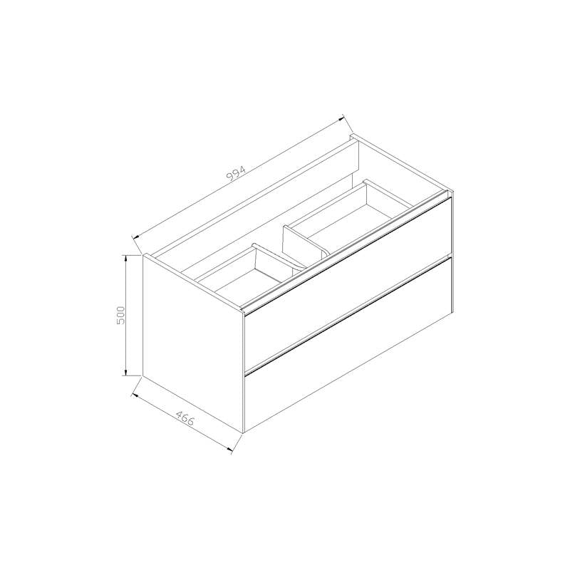Badmeubel aktieset PL 100 HOOGGLANS WIT