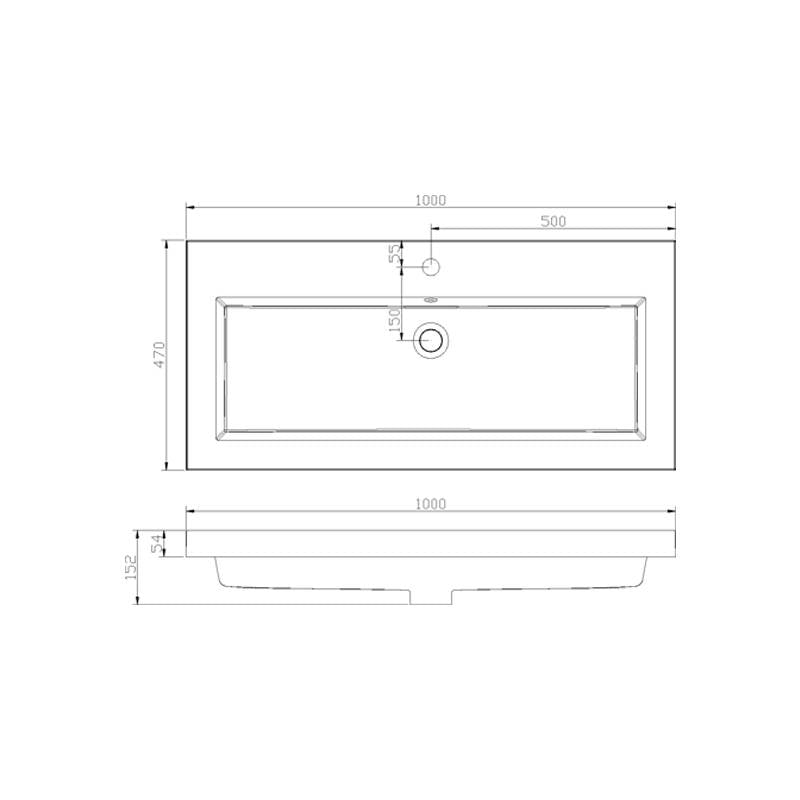 Badmeubel aktieset PL 100 HOOGGLANS WIT