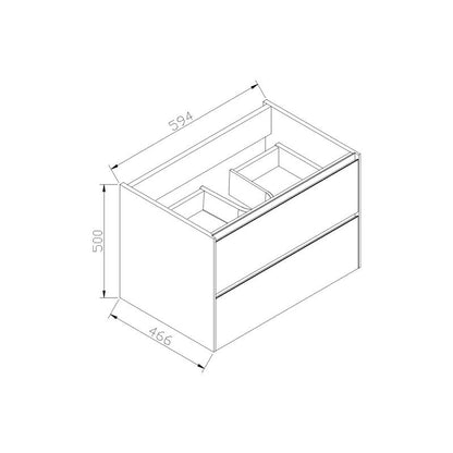 Badmeubel aktieset PL 60 HOOGGLANS WIT