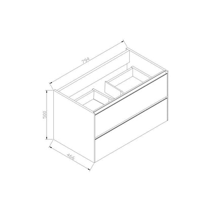 Badmeubel aktieset PL 80 HOOGGLANS WIT