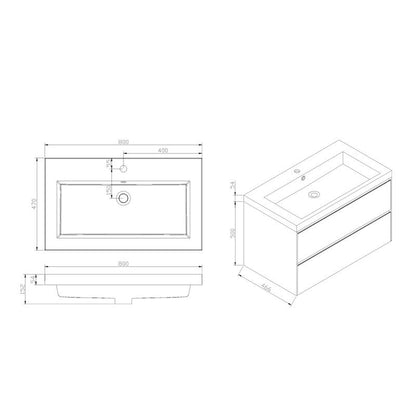 Badmeubel aktieset PL 80 HOOGGLANS WIT