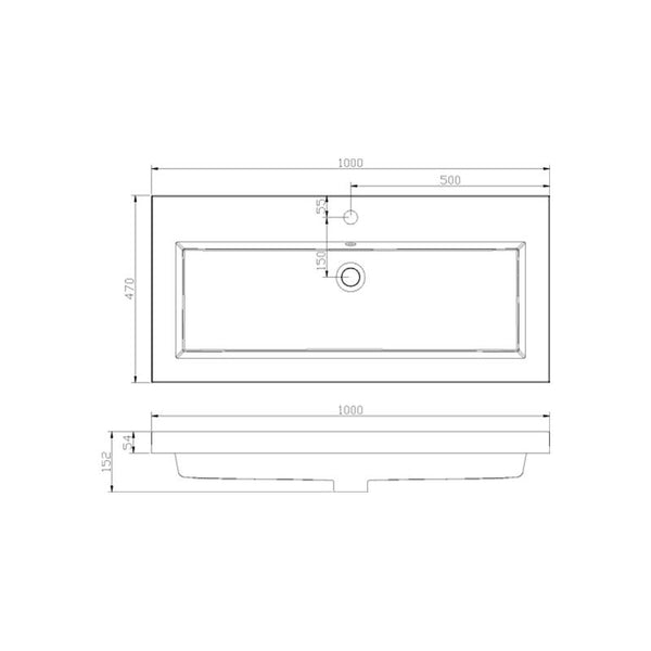 Badmeubel aktieset PL 100 GREEPLOOS CENTURY OAK ZONDER SPIEGEL