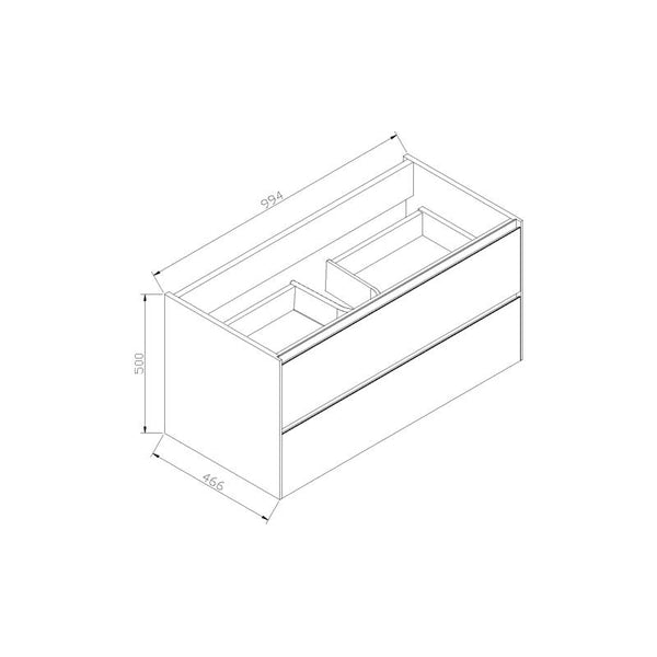 Badmeubel aktieset PL 100 LIGHTWOOD