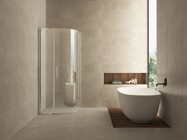 Douchecabine Wiesbaden kwartrond 1 deur RS 90x90cm 8mm NANO coating