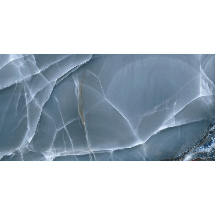 Vloertegel Onyx Bleu polished 60x120 rett