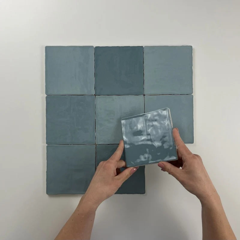 Moos Sky glans handvorm 13x13