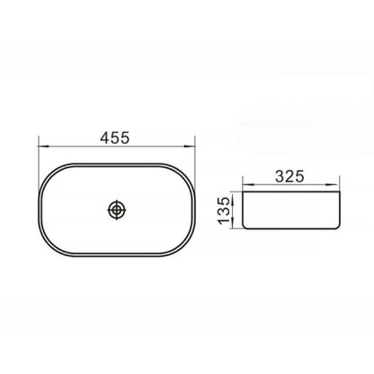 Waskom Opbouw Lorens Rechthoek 45.5x32.5x13.5cm Wit