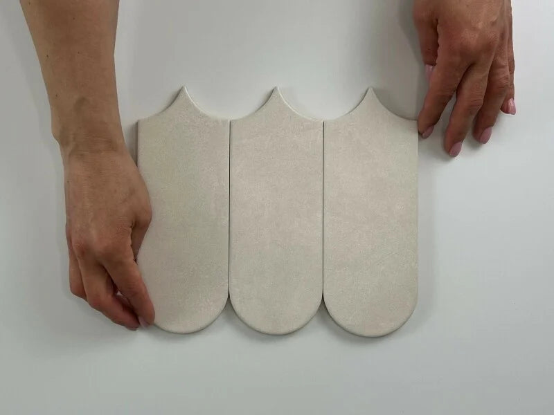 Wandtegel Alure Ivory visschub 8x21,5